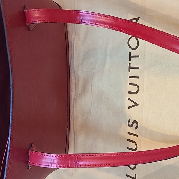 VINTAGE 1995 LOUIS VUITTON RED EPI LEATHER LUSSAC TOTE BAG VERY GOOD CONDITION - Picture 15 of 17